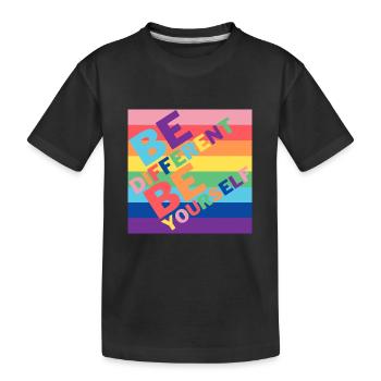 Être différent - T-shirt bio Premium Enfant - noir - Devant