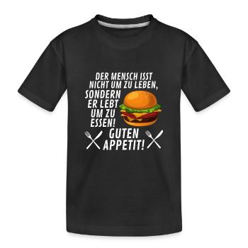 Essen - Kinder Premium Bio T-Shirt - Schwarz - Vorne