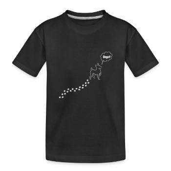 Oops Dog - Kids' Premium Organic T-Shirt - black - Front