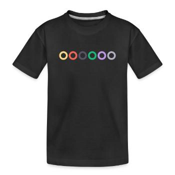 Gitarren Saiten Farb Code | Konzert, Rock, Musik - Kinder Premium Bio T-Shirt - Schwarz - Vorne