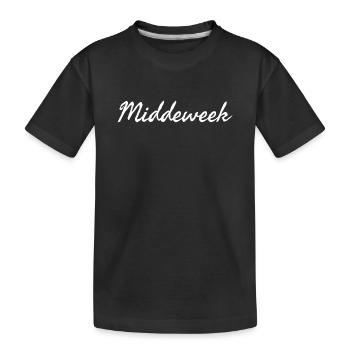 Mittwoch plattdeutscher Wochentag Middeweek - Kinder Premium Bio T-Shirt - Schwarz - Vorne
