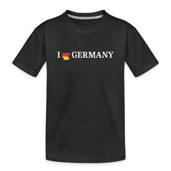 I love Germany Deutschland - Kids' Premium Organic T-Shirt - black - Front