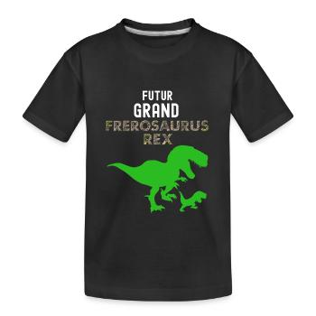 Futur grand frèrosaurus Cadeau - T-shirt bio Premium Enfant - noir - Devant