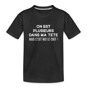 Schizophrène Schizo Folie Humour Fou Malade - T-shirt bio Premium Enfant - noir - Devant