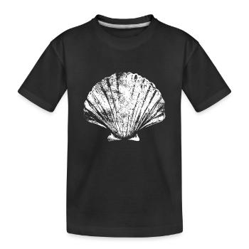 Camino - Scallop - Pilgrimage - Santiago - Kids' Premium Organic T-Shirt - black - Front