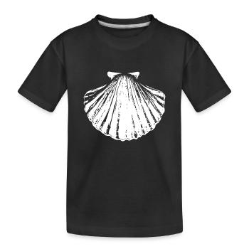 Camino - Scallop - Pilgrimage - Santiago - Kids' Premium Organic T-Shirt - black - Front