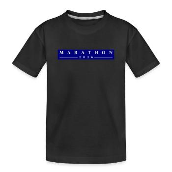 Marathon 2026 - Kinder Premium Bio T-Shirt - Schwarz - Vorne