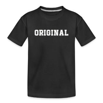 Original - Kinder Premium Bio T-Shirt - Schwarz - Vorne