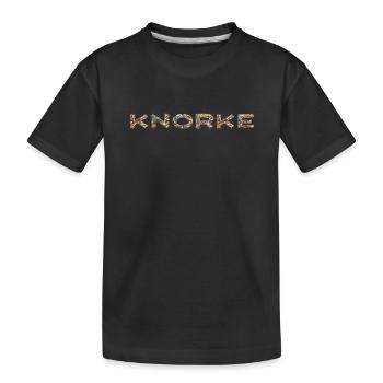 Knorke - Strand mit Muscheln und Schilf - Kinder Premium Bio T-Shirt - Schwarz - Vorne