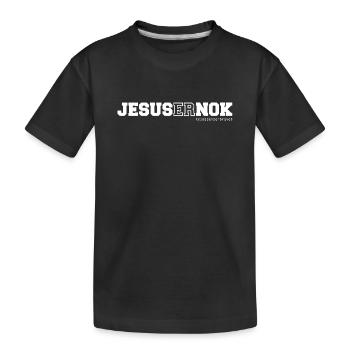 JESUS ER NOK Verset de la Bible danoise - T-shirt bio Premium Enfant - noir - Devant