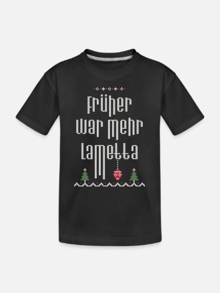 Früher war mehr Lametta, Spruch, Ugly Christmas - Kinder Premium Bio T-Shirt - Schwarz