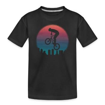 BMX Bike Retro Motif Freestyle BMX Kids Boy - Kids' Premium Organic T-Shirt - black - Front