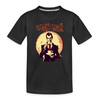 Ein Vampir trinkt Kaffee - Kinder Premium Bio T-Shirt - Schwarz - Vorne