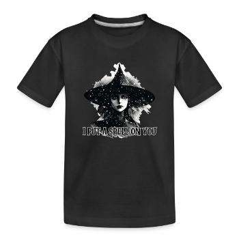 Sorcière, je te jette un sort - T-shirt bio Premium Enfant - noir - Devant