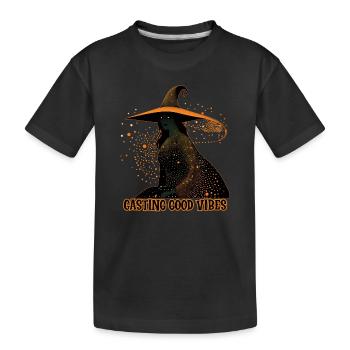 Hexen-Casting-Vibes, Halloween - Kinder Premium Bio T-Shirt - Schwarz - Vorne