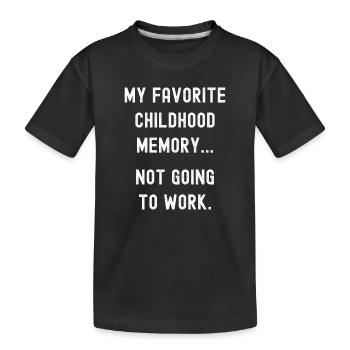 Souvenir d’enfance préféré, ne fonctionne pas - T-shirt bio Premium Enfant - noir - Devant