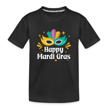 Frohen Mardi Gras - Kinder Premium Bio T-Shirt - Schwarz - Vorne