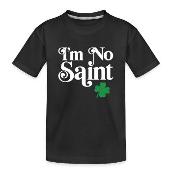 Je ne suis pas un saint - T-shirt bio Premium Enfant - noir - Devant