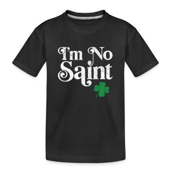 Je ne suis pas un saint - T-shirt bio Premium Enfant - noir - Devant