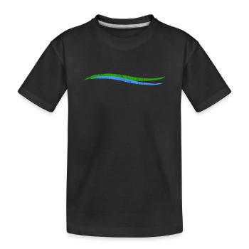 Waves | Wave | Land River - Kids' Premium Organic T-Shirt - black - Front