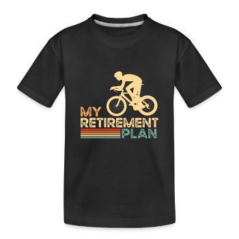 Rentenplan Rente Radfahren lustig Sprüche Geschenk - Kinder Premium Bio T-Shirt - Schwarz - Vorne