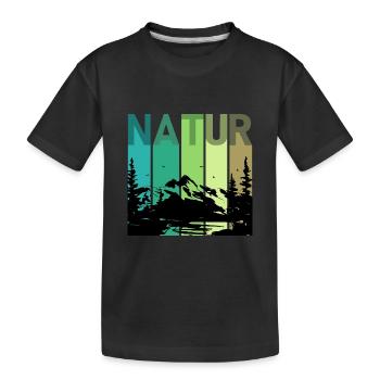 Natur - Kinder Premium Bio T-Shirt - Schwarz - Vorne