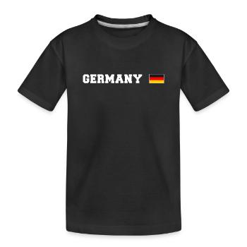 Deutschland T-Shirt Germany - Kinder Premium Bio T-Shirt - Schwarz - Vorne