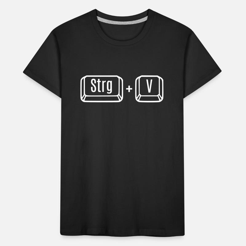 Ctrl + C Copy Ctrl + V Paste Mom Dad Child Kids' Premium Organic T-Shirt