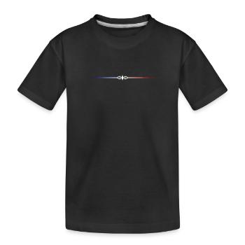 drapeau français - T-shirt bio Premium Enfant - noir - Devant