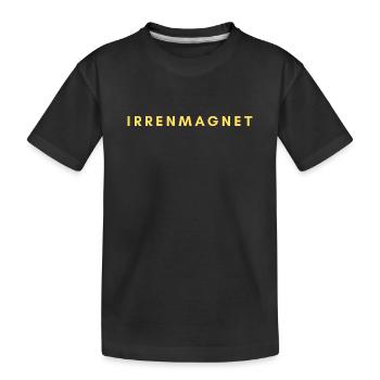 IRRENMAGNET - Wer ist jetzt hier genau irre?  - Kinder Premium Bio T-Shirt - Schwarz - Vorne