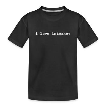 j’aime internet - texte blanc - Shirtdesign Unisexe - T-shirt bio Premium Enfant - noir - Devant