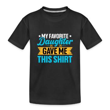 Papa Fille Père Fille Belle-fille - T-shirt bio Premium Enfant - noir - Devant