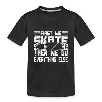 Skateboard Art For Boys Girls Men Skateboard Gifts - Kinder Premium Bio T-Shirt - Schwarz - Vorne