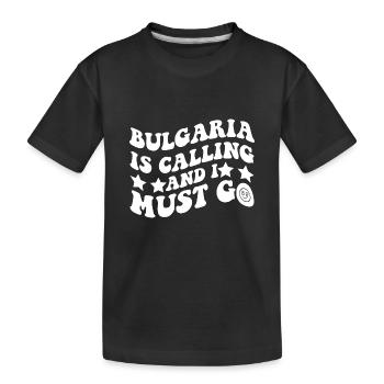 Drapeau bulgare Bulgare Balkans Sables d’Or Sonn - T-shirt bio Premium Enfant - noir - Devant