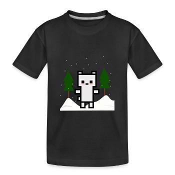 Ours blanc - T-shirt bio Premium Enfant - noir - Devant