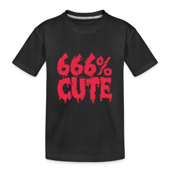 666% Cute! Satanic Goth Girl Design - Kids' Premium Organic T-Shirt - black - Front