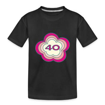 40. 40 ANS. 40e ANNIVERSAIRE. ANNIVERSAIRE 40 ANS. - T-shirt bio Premium Enfant - noir - Devant