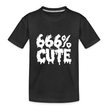 666% Cute! Satanic Goth Girl Design - Kids' Premium Organic T-Shirt - black - Front