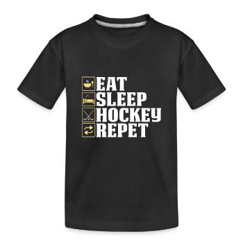 Ice Hockey Club Team Sport Gift - Kids' Premium Organic T-Shirt - black - Front