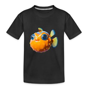Poisson-globe sucré - T-shirt bio Premium Enfant - noir - Devant