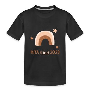 Kita Kind 2023 Hort Kindergarten - Kinder Premium Bio T-Shirt - Schwarz - Vorne