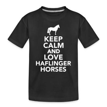 Keep calm and love Haflinger horses - T-shirt bio Premium Enfant - noir - Devant