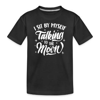 Talking to the Moon - Kinder Premium Bio T-Shirt - Schwarz - Vorne
