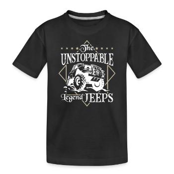 Les Jeeps De légende imparables - T-shirt bio Premium Enfant - noir - Devant