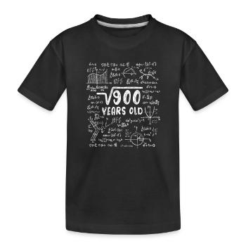 Wurzel aus 900 = 30. Geburtstag - Geschenk - Kinder Premium Bio T-Shirt - Schwarz - Vorne