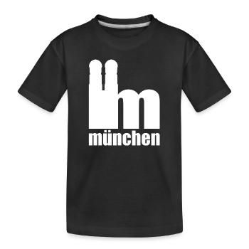Servus - Gruß aus München - Frauenkirche - Kinder Premium Bio T-Shirt - Schwarz - Vorne
