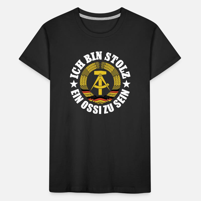 Ich bin stolz, ein Ossi zu sein, DDR, Geschenk Kinder Premium Bio T-Shirt