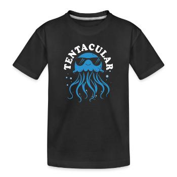 Tentaculaire - Méduses avec des tentacules, créatures marines - T-shirt bio Premium Enfant - noir - Devant