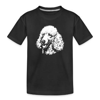 Poodle - Dog Fan - Kids' Premium Organic T-Shirt - black - Front