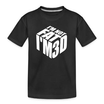 Je ne suis pas gros, je suis 3D - T-shirt bio Premium Enfant - noir - Devant